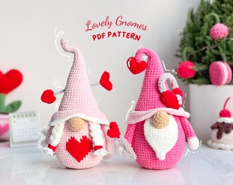 Love Couple Gnome Crochet Pattern, Valentine Crochet Pattern, Heart Crochet Pattern, Love Crochet Pattern