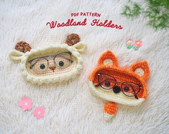 Woodland Fox & Sheep Crochet Holder Patterns (PDF Pattern)