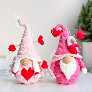 Love Couple Gnome Crochet Pattern, Valentine Crochet Pattern, Heart Crochet Pattern, Love Crochet Pattern image 7