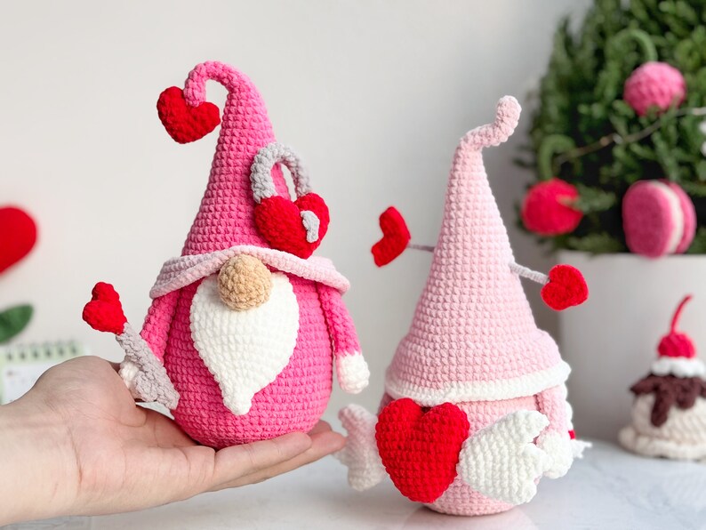 Love Couple Gnome Crochet Pattern, Valentine Crochet Pattern, Heart Crochet Pattern, Love Crochet Pattern image 8