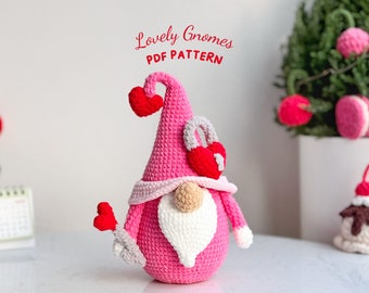 Love Gnome Crochet Pattern: Valentine's Day Heart (PDF Pattern)