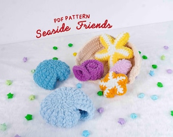 Seaside Amigurumi Crochet Pattern: Stuffed Sea Animals (PDF Pattern)