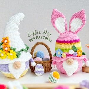 Easter Gnome and Bunny Amigurumi Crochet Pattern (PDF Pattern)