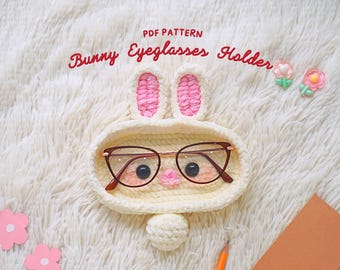 Bunny Eyeglasses Holder Crochet Pattern: Amigurumi PDF