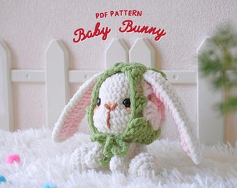 Wzór szydełkowy na króliczka amigurumi: ozdoba wielkanocna z króliczkiem (wzór PDF)