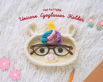 Wzór szydełkowy na stojak na okulary w kształcie jednorożca: Amigurumi PDF (angielski)