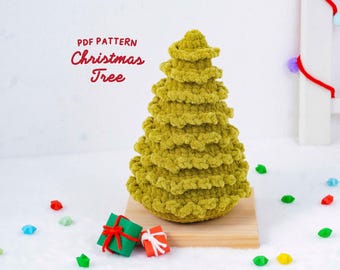 Christmas Tree Crochet Pattern, Christmas Tree Amigurumi Crochet Pattern, Handmade Holiday Amigurumi, Winter Decoration Tutorial
