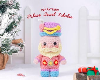 Palace Jewel Scholar Crochet Pattern, Fantasy Character Amigurumi, Royal Scholar Plush DIY Guide, Digital Plush Design, PDF Crochet Pattern