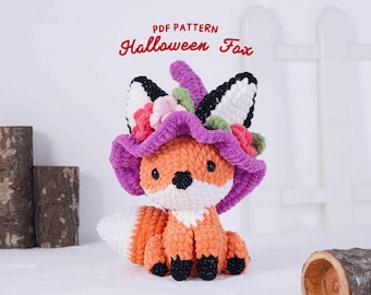 Halloween Fox Crochet Pattern: Amigurumi Plush (PDF Download)