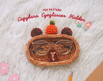 Capybara Eyeglasses Holder Crochet Pattern: Amigurumi PDF
