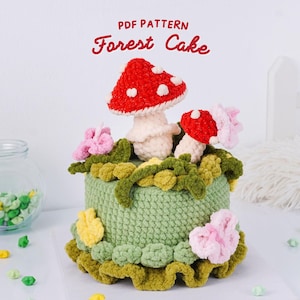 Forest Cake Crochet Pattern, Amigurumi Crochet Pattern, Cake Crochet Pattern, Handmade Crochet Pattern, PDF Crochet Pattern