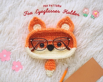 Fox Eyeglasses Holder Crochet Pattern: Amigurumi PDF (English)