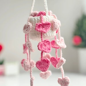 Pothos Car Hanging Pattern, Plant Car Hanging Crochet Pattern, Valentine Crochet Pattern, Car Hanging Crochet Pattern image 4