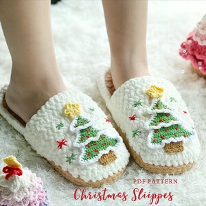 Crochet Christmas Pattern, Christmas Tree Slippers Crochet Pattern, Christmas Crochet Pattern, Christmas Amigurumi Crochet Pattern