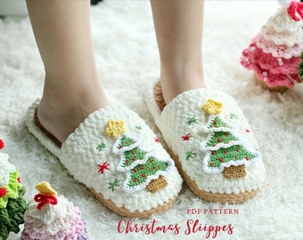 Crochet Christmas Pattern, Christmas Tree Slippers Crochet Pattern, Christmas Crochet Pattern, Christmas Amigurumi Crochet Pattern