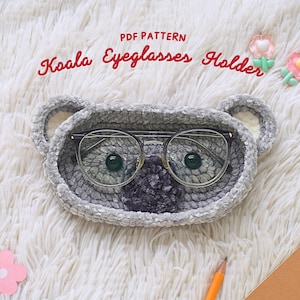 Koala Eyeglasses Holder Crochet Pattern: Amigurumi PDF (Digital Download)