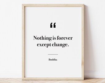 Buddha Quote Print, Mind Power Poster, Present Moment Wall Art, Inspirational Saying Poster, Change Poster, Mindset Digital Print