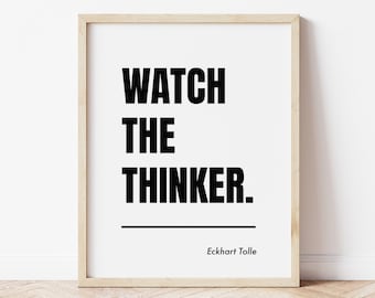 Eckhart Tolle Quote Print, Minimalist Wall Art, Bedroom Quote Art, Present Moment Mantra Poster, Spiritual Wall Art, The Power of Now