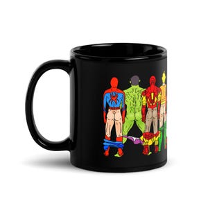 Superhero Booty Mug: Glossy Ceramic Gag Gift