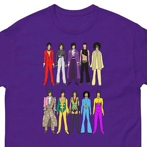 Adult Purple Rain Evolution of PRINCE Ultimate Fan UNISEX classic tee - Fan Art derivative inspired by Prince