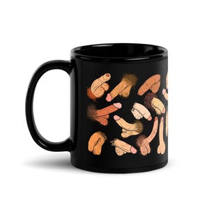Koffiemok met grappige humor voor volwassenen: WEENIES PEENS SCHLONGS glanzende keramische inhoud voor volwassenen