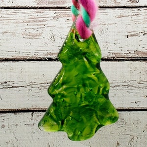 Fremont fused glass tree ornament