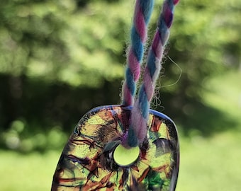 Fremont glass fused glass pendant car charm