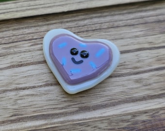 Fused glass cookie magnet w/face