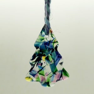 Fremont fused glass tree ornament
