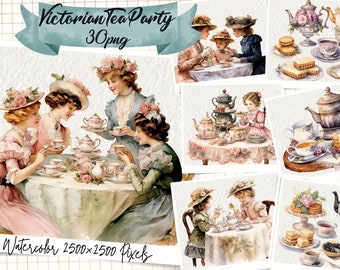Victorian Tea Time Large Digital Printable Download Pink Roses - Etsy
