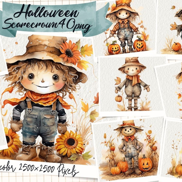 Scarecrow Watercolor - Etsy