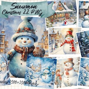 Weihnachten Schneemann Aquarell Clipart, Winter Schneemann Druck, Schneemann Niedlichkeit, Book Verschrottung, Winterferien, Weihnachten, digitaler Download