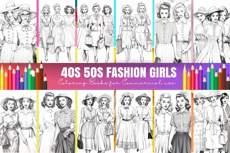 Vintage Beautiful Ladies Coloring - Il 794xN.5193317082 E3vp 