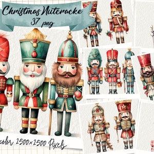 Christmas Nutcracker Clipart Pack, Nutcracker Clipart, Christmas Clipart, Digital Paper Craft, Nutcracker PNG, Commercial Use Clipart