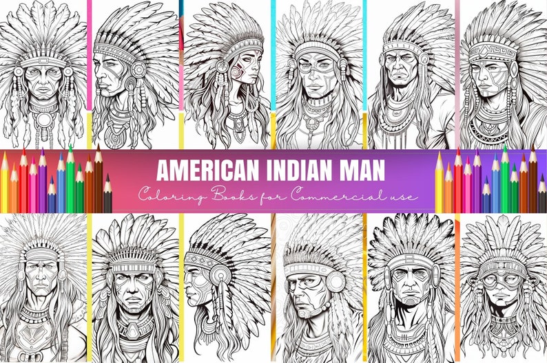 American Indian Man Coloring Pages - Il 794xN.5228761374 4yrh 