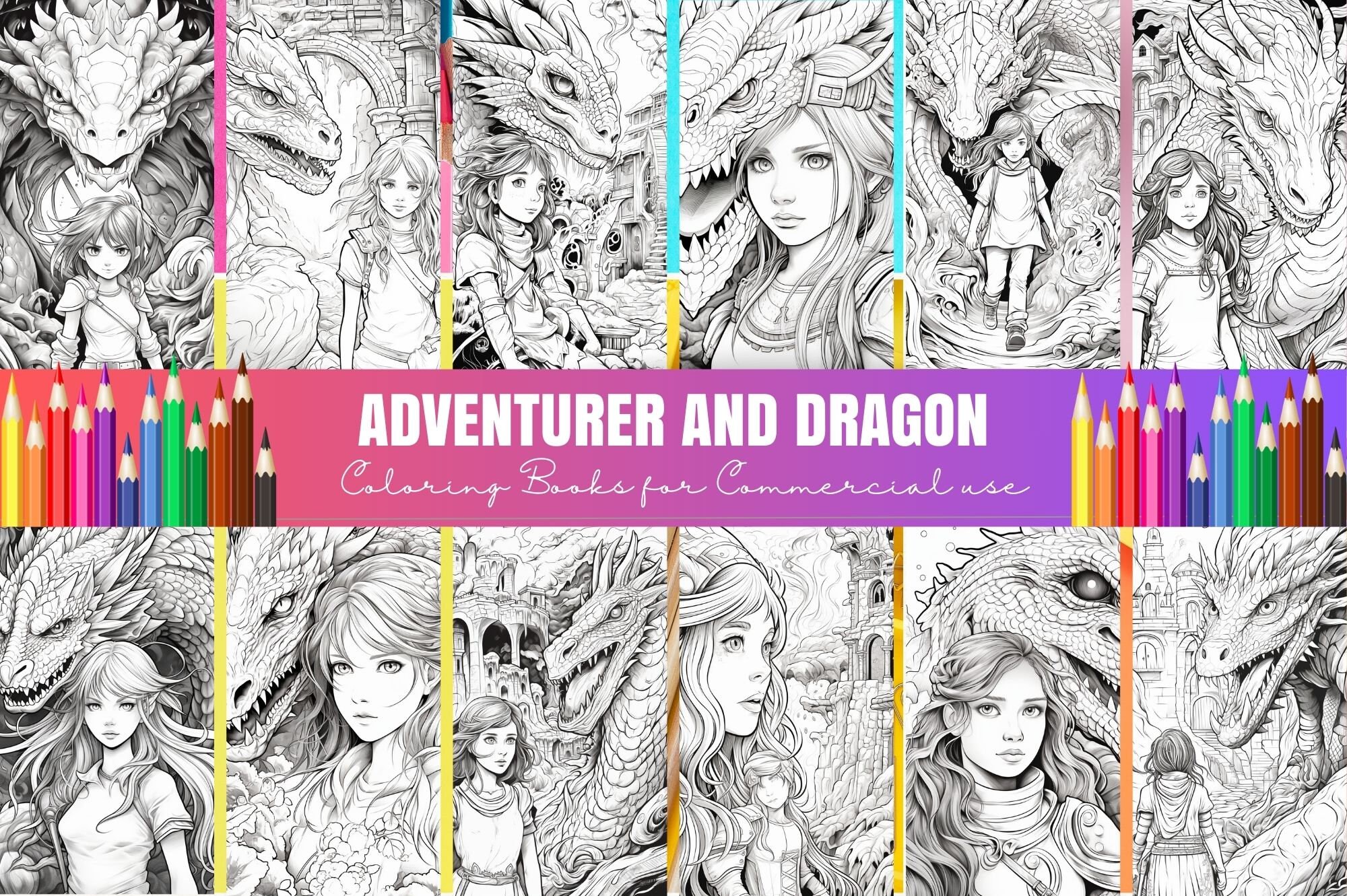 Adventurer and Dragon Coloring Pages , Dragon Riders Coloring in ...