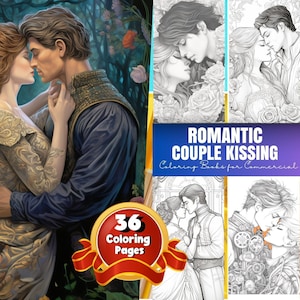 大人向けのロマンチックなカップルの塗り絵、女性、男性、愛、グレースケール、恋に落ちる老夫婦の塗り絵、ロマンチックなカップル、夏の恋