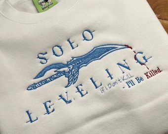 Minimalist Embroidery Clothing Solo Leveling Univeristy Style