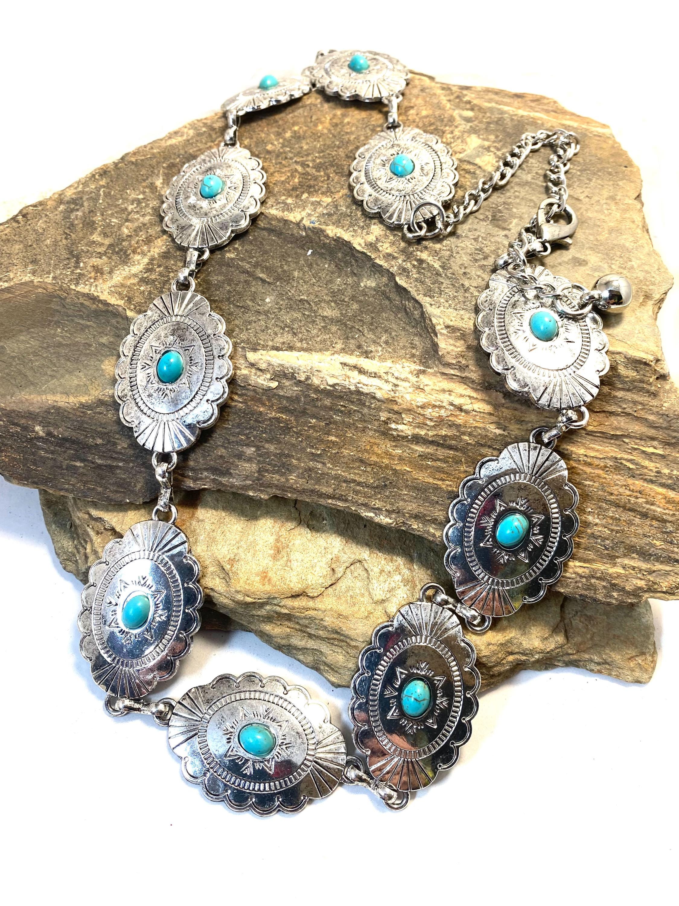 9624 Hat Band Glass Rhinestone Concho Turquoise Crystal Adjustable Size Turquoise Concho Hatband - Etsy main image 2
