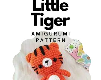 Little Tiger Crochet Amigurumi Pattern- PDF, English