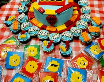 Lego Emoji Face Cookies