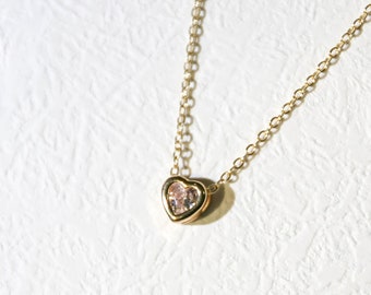 Tiny Heart Minimalist Heart Necklace,Friendship Necklace Bridesmaid Gift ,Girlfriend Gift