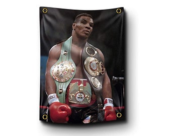 Tapestry Iron Mike Tyson Banner Boxing Fight Club Flag Motivational Home Gym Wall Hanging 3 x 5 ft Home Decor Poster College Dorm Wallpaper