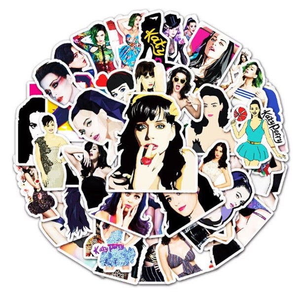 10 Popular Katy Perry American Singer-Songwriter Music Stickers Gifts Laptop Decal - Waterproof