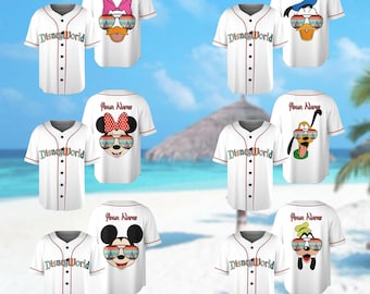 Custom Disney Mickey and Friends Baseball Jersey, Minnie Mouse Vacation Jersey Shirt, Magical Castle Jersey Team, Magic Kingdom Shirt