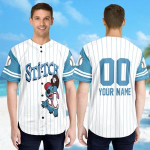 Custom Name & Number Blue Dog Monster Baseball Jersey, Funny Alien Dog Basketball Jersey, Cartoon Dog Team Shirt, Birthday Gift For Kid