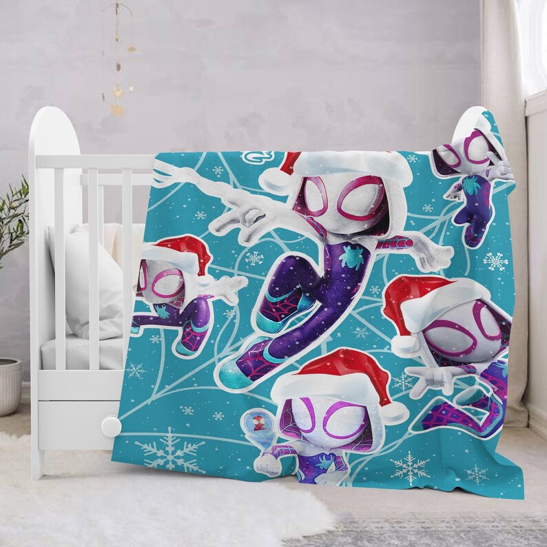 Personalized Spidey and His Amazing Friends Xmas Blanket, Superhero