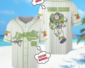 Custom Disney Toy Story Buzz Lightyear Baseball, Buzz Lightyear Baseball Jersey Team Outfit, Toy Story Gift For Fan, Magic Kingdom Shirt