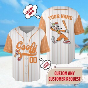 Personalized Goofy Play Baseball Jersey, Goofy Jersey Team, Goofy Dog Jersey Shirt, Cartoon Character Baseball Shirt, Magic Kingdom Shirt