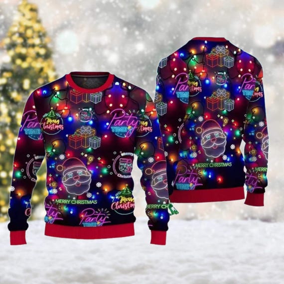 Neon christmas sweater hotsell